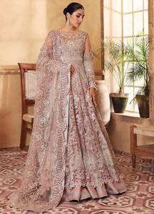 Robe de mariée indienne et pakistanaise traditionnelle pour femme, brodée, élégante, à séchage rapide, réversible, en matériaux recyclés, coupe ample, longueur cheville - Product Image 4