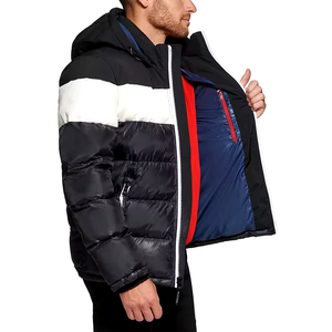 Chaqueta Acolchada Gruesa de Invierno con Cubre Rostro Completo, Resistente al Agua, Personalizable con Logotipo, Estampado de Leopardo/Paisley, 100% Nailon, Unisex - Product Image 5