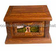 Urne en bois pour cendres d'animaux de compagnie Urnes de crémation en bois pour cendres de chat et de chien Urnes en palissandre à bas prix - Product Image 2