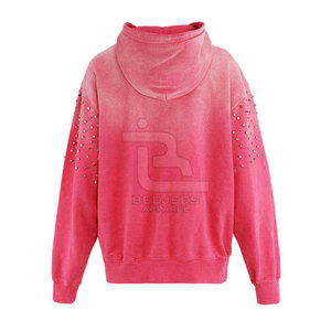 Sweats à capuche pour femmes avec strass, respirants et à séchage rapide, basiques pour l'hiver, qualité supérieure, prix de gros - Product Image 2
