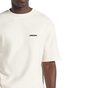 T-shirt décontracté à col rond et manches courtes pour homme, motif floral au dos, petit imprimé sur la poitrine, coupe décontractée, en jersey de coton, vente en gros, personnalisable OEM - Product Image 5
