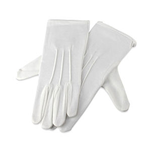 Gants de travail unisexes en nylon tricoté blanc non lavables, avec revêtement PU sur les doigts, tricot sans couture, en polyester, pour la sécurité - Product Image 3