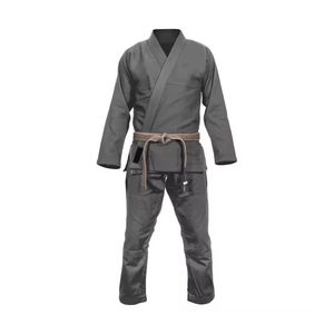 Traje de Artes Marciales Color Gris Carbón, Kimono de BJJ de Algodón para Entrenamiento Profesional, Ropa de Karate de Primera Calidad con Cinturón Negro - Product Image 1