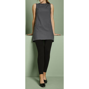 Tunique décontractée pour femme, haut de salon de beauté, chemise uniforme à manches courtes pour thérapeute de spa, chemisier de travail boutonné tissé pour coiffeuse et massothérapeute - Product Image 3