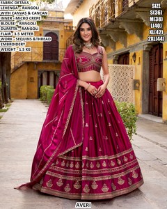 Lehenga Choli Tradicional Largo Hasta el Suelo Noor-e-rani con Protección Solar y Secado Rápido para Bodas y Fiestas - Product Image 3