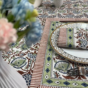 Floral Printed Cotton <b>Tablecloth</b> Rectangle Traditional Chinese Style Washable Home Use Cotton <b>Tablecloth</b> <b>Square</b> Covers - Product Image 3