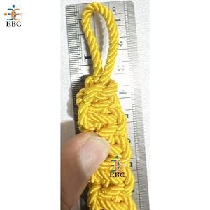 Cordons et lanières uniformes pour sifflets, cordons d'épaule en soie, lanières d'épaule cérémonielles en coton, polyester et fil métallique avec crochet - Product Image 1