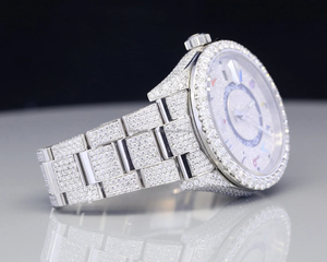 Montre à quartz en diamant glacé avec cadran en saphir VVS Clarity Moissanite Stones Haute qualité Automatique Nouvelle montre élégante - Product Image 3
