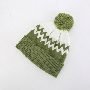 Wholesale Wool Blend Custom Printed Logo Winter Beanie <b>Hat</b> Jacquard Breathable Waterproof Casual Knit Skull <b>Cap</b> Factory Price - Product Image 5