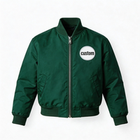 Veste bomber en satin brodée sur mesure, coupe-vent, résistante à l'eau, respirante, durable, matelassée, manteau d'hiver
