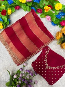 นำเสนอพื้นที่ผ้าไหมที่สวยที่สุดด้วยคอลเลกชันงาน jarkhan Saree - Product Image 6