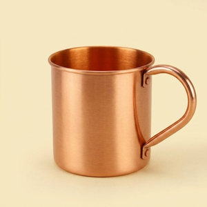 Premium Hand-Hammered Pure Copper Moscow Mule Mug Solid Copper Beer Cup for Barware Eco-Friendly Wholesale Metal <b>Drinkware</b> - Product Image 2