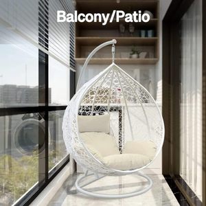 Fauteuil balançoire en rotin robuste pour jardin et terrasse, mobilier d'extérieur pour hôtels, complexes hôteliers et usage commercial en gros - Marque OEM - Product Image 1