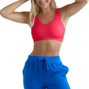 Soutien-gorge de sport rose sans couture à fort impact pour femmes, idéal pour la gym et l'entraînement, vente en gros OEM, produit phare - Product Image 4