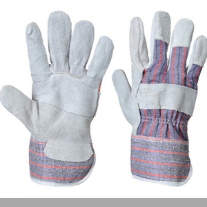 Swelder 10.5 Inch Canadian Patch Palm and Vein Protection Cow Split Leather Rigger Work <b>Gloves</b> - Product Image 1