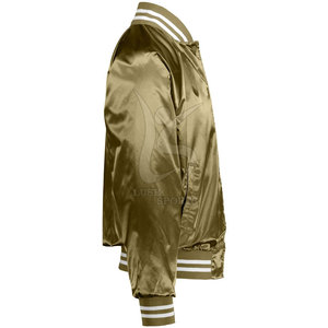Custom Logo <b>Men</b> Satin Jacket OEM ODM Wholesale Outerwear <b>Men</b> Satin Fashion Jacket Comfortable Party Wear Satin Jacket - Product Image 4