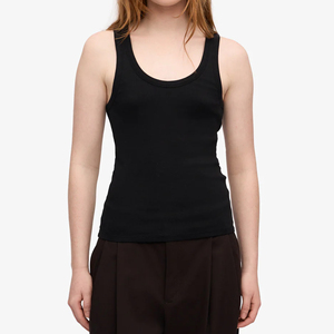 Camiseta Deportiva de Yoga a Rayas para Mujer, Top Deportivo sin Mangas, Versátil para Correr y Entrenar - Product Image 2