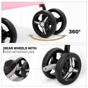 TH-PPS-290 đa chức năng có thể gập lại vật nuôi xe đẩy với đa góc tán có thể điều chỉnh ngăn cho chó và mèo du lịch ngoài trời - Product Image 3