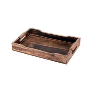Juego de bandejas rectangulares de madera maciza hechas a mano, caja de almacenamiento decorativa para mesa, artesanías modernas de madera, cajas de madera y decoración de pared. - Product Image 4