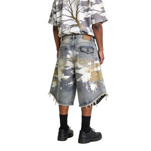 Pantalones cortos de mezclilla de alta calidad para hombre, diseño personalizado, pantalones cortos de mezclilla elástica con efecto desgastado para hombre - Product Image 6