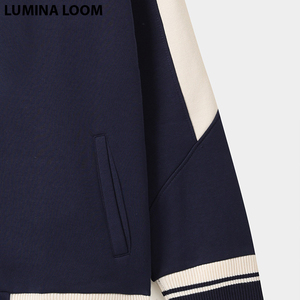 Chaqueta Varsity Personalizada al por Mayor para Hombre, de Primera Calidad, con Cierre Frontal, Tela de Forro Polar Ecológica, Diseño Universitario de Moda, Gran Venta - Product Image 3