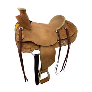 Selle de randonnée western haut de gamme en cuir véritable, faite à la main, durable et confortable, équipement équestre pour ranch et cowboy - Product Image 3