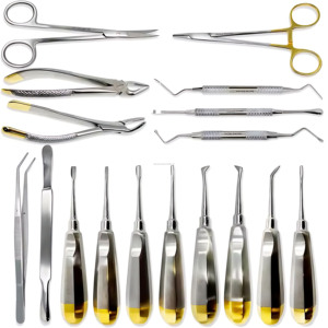 Kit d'instruments de dissection et de suture pour interventions chirurgicales mineures de qualité hospitalière, 17 pièces, manuel, en acier inoxydable, certifié CE ISO, fournisseur en gros - Product Image 1