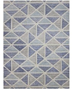 Tay-chần sợi vòng hiện đại trừu tượng len <span class=keywords><strong>rug</strong></span> màu xanh & Xám tam giác mô hình phong cách vòng đống thảm cho hợp thời trang nội thất - Product Image 2