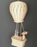 Produit de haute qualité - Ballon à air chaud en rotin tressé - Décoration de chambre pour enfants et nourrissons