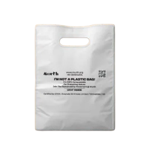Bolsas de Compra Premium Ecológicas de PE con Corte en D, Biodegradables, Compostables, Impresión Flexográfica, Sellado Térmico, Se Aceptan Pedidos Personalizados, Marca UKHI - Product Image 1