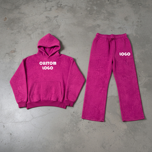 Pantalones de chándal de algodón/poliéster 100% con capucha y borlas, de moda, para mujer, con logo personalizado y letras, estilo casual. - Product Image 3