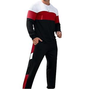 Conjunto Deportivo de Dos Piezas Personalizado en Tres Tonos, Traje Deportivo Transpirable y Elegante para Correr, Chándal de Forro Polar Transpirable para Hombre - Product Image 4