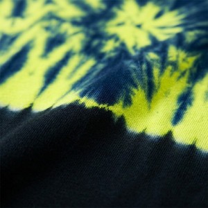 T-shirt Homme Oversize Tie-Dye Manches Courtes Col Rond Décontracté Tricoté Motif Vert Bleu Longueur Standard Streetwear Vente en Gros - Product Image 3