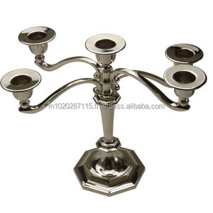 Candelabros decorativos de aluminio de estilo antiguo perfectos para bodas y elegantes centros de mesa de decoración del hogar en temas vintage - Product Image 6