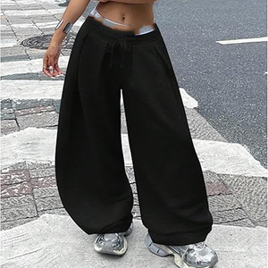 Custom Street wear Baggy Patchwork Flare Sweat Pants Men Fashion Paint <b>Jogger</b> <b>Stacked</b> Flared Sweatpants for Men's 2026 - Product Image 5