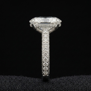 Anillo de Compromiso de Diamantes en Oro Blanco de 8K, Estilo Lujoso, con Certificación IGI, Acabado Brillante, Joyería Minimalista para Mujer - Product Image 3