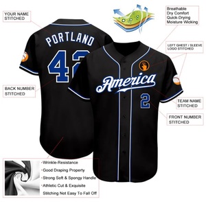 Maillot de baseball en cuir noir brodé pour homme, style rétro, design haut de gamme, personnalisable, vente en gros, pas cher - Product Image 4
