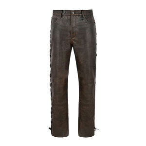 กางเกงหนังผู้ชายคุณภาพสูง ทรงตรง น้ำหนักเบา สวมใส่สบาย เอวกลาง รุ่นใหม่ล่าสุดสำหรับฤดูหนาว MOQ ต่ำ - Product Image 1