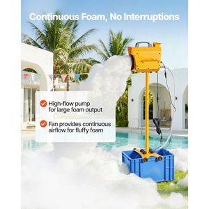 Macchina per Bolle da Festa con Angolo Regolabile, Serbatoio d'Acqua da 21QT, Design Verticale Stabile e Cannone per Schiuma - Product Image 3
