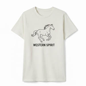 T-shirt graphique à col rond pour homme, style western, en coton, décontracté, pour les tenues estivales quotidiennes et le style streetwear. - Product Image 1