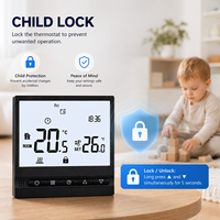 Thermostat intelligent pour systèmes de chauffage au sol CVC, électrique, numérique, programmable, avec écran LCD, contrôleur d'ambiance flexible pour salon