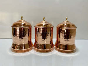 Ensemble de 3 récipients à épices en émail brillant Supports de stockage en métal faits à la main Meilleure qualité Vente chaude d'ustensiles de cuisine - Product Image 3