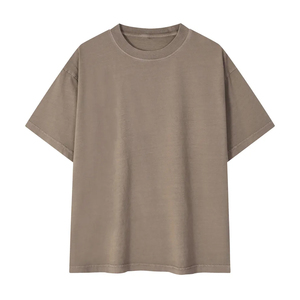 Custom Logo High Quality Heavy Weight Cotton Men's T-shirt <b>Dropping</b> Shoulder Oversized <b>Acid</b> Wash Vintage Streetwear T-shirts - Product Image 1