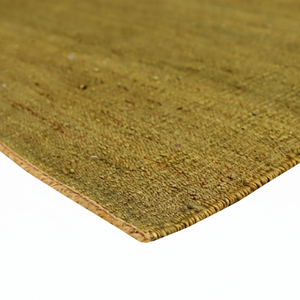 Tapis en laine texturée vert olive, tufté à la main, minimaliste, avec franges, antidérapant, écologique, à poils épais pour salon - Product Image 5