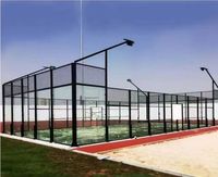 Court de tennis de padel neuf de haute qualité et personnalisable avec gazon artificiel en verre