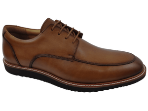 Chaussures Oxford en cuir véritable marron pour homme, bout rond, à lacets, respirantes, style marche toutes saisons - Product Image 1