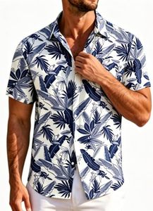 Camisa Hawaiana para Hombre, Manga Corta, con Botones, Estampado Tropical, Camisa Informal para Vacaciones en la Playa, Fiesta de Verano - Product Image 3