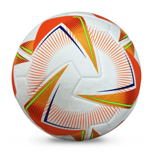 Balón de fútbol de poliuretano blanco y naranja con estampado por sublimación, balón deportivo para todas las estaciones, balón de fútbol para entrenamiento al aire libre, balón de fútbol con estampado por sublimación - Product Image 5