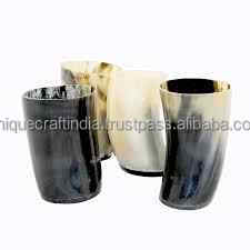 Vaso de Cuerno Pulido de Lujo Hecho de Cuerno Natural de Búfalo y Buey, con Base de Madera, Auténtico Vaso Medieval Vikingo - Product Image 6