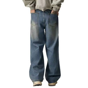 Pantalones Vaqueros para Hombre al por Mayor, Jeans Rectos de Mezclilla con Estilo, Ropa Urbana para Hombre, Pantalones Blancos Lavados - Product Image 3